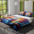 Vibrant Color World Geometric Abstract Design Printed Bedding Set Bedroom Decor
