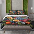 Tropical Fruits Leaf Flower Pattern Printed Bedding Set Bedroom Decor