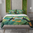 Tropical Toucan Paradise Animal Floral Design Printed Bedding Set Bedroom Decor