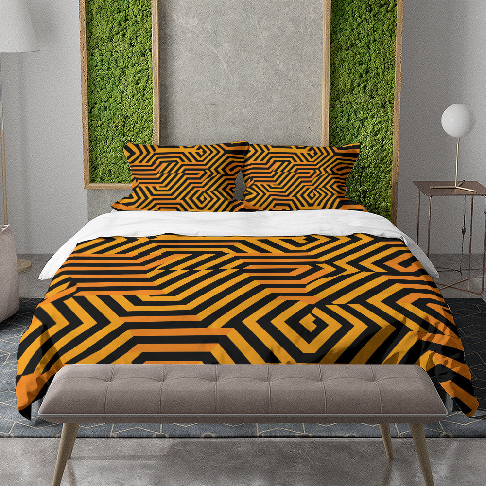 Tiger Print Optical Illusion Design Printed Bedding Set Bedroom Decor