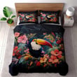 Toucan And Tropical Floral Animal Design Printed Bedding Set Bedroom Decor