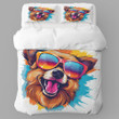 Portrait Of Funny Dog Colorful Painting Printed Bedding Set Bedroom Decor
