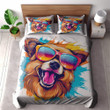 Portrait Of Funny Dog Colorful Painting Printed Bedding Set Bedroom Decor