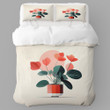 Modern Minimalist Botanical Floral Design Printed Bedding Set Bedroom Decor