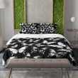 Monochrome Butterfly Pattern Animal Design Printed Bedding Set Bedroom Decor