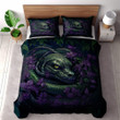 Purple Mysterious Snake Animal Design Printed Bedding Set Bedroom Decor