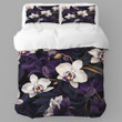Modern Orchids Flowers Floral Design Printed Bedding Set Bedroom Decor