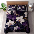 Modern Orchids Flowers Floral Design Printed Bedding Set Bedroom Decor