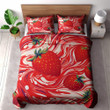 Strawberry Fluid Abstract Fruit Pattern Design Printed Bedding Set Bedroom Decor