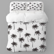 Minimalistic Palm Trees Tropical Summer Design Printed Bedding Set Bedroom Decor