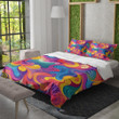 Rainbow Abstract Psychedelic Hippie Texture Design Printed Bedding Set Bedroom Decor