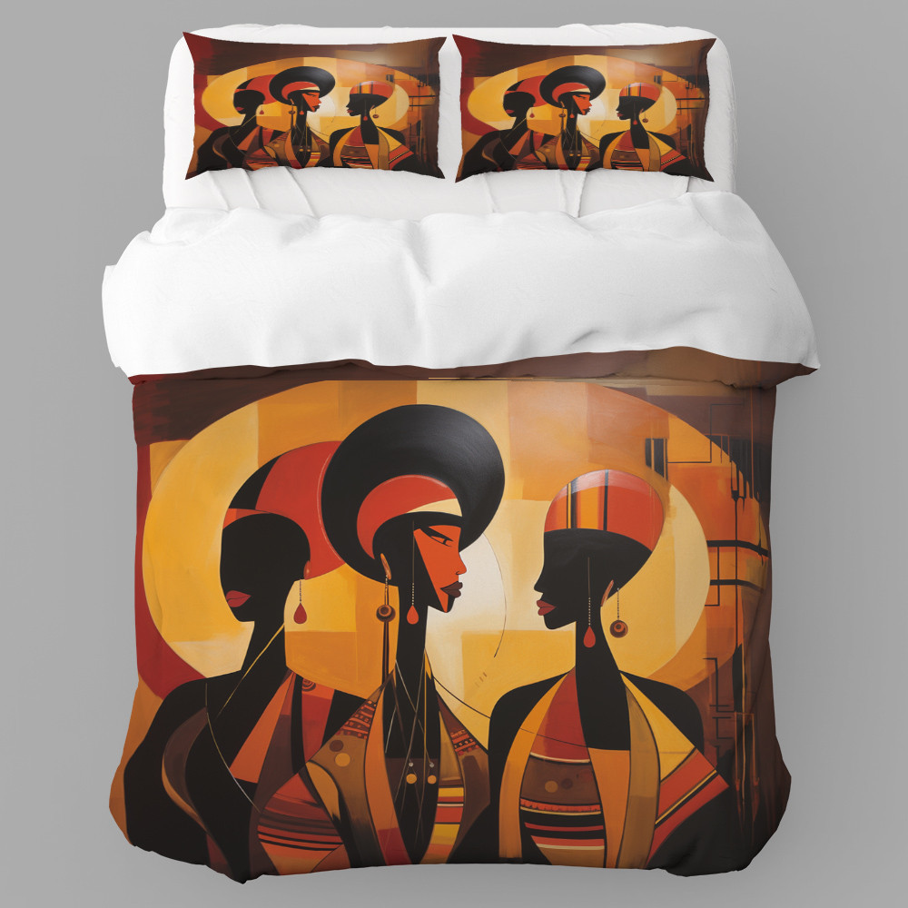 Strength Of African Women Human Design Printed Bedding Set Bedroom Decor