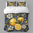 Tropical Orange And Flowers Pattern Printed Bedding Set Bedroom Decor
