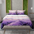 Serene Lavender Field Floral Design Printed Bedding Set Bedroom Decor