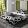Monochrome Square Infinity Hole Optical Illusion Design Printed Bedding Set Bedroom Decor
