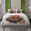 Portrait Of Chicken Abstract Painting Printed Bedding Set Bedroom Decor