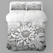 Mandala And Botanical Flowers Floral Design Printed Bedding Set Bedroom Decor