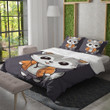 Racoon Wearing Jacket Printed Bedding Set Bedroom Decor Animal Design