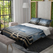 Window To Rectangle Illusion Design Printed Bedding Set Bedroom Decor