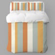 Yellow Orange Gray Striped Pattern Design Printed Bedding Set Bedroom Decor