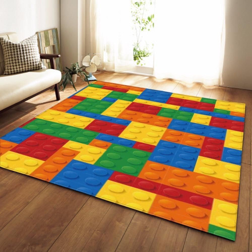 Colorful Kids Lego 3d Grapic Design Home Decor Rug Carpet