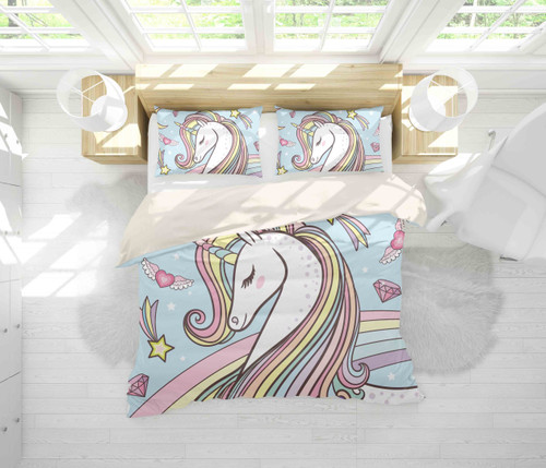 3d Cartoon Unicorn Bedding Set Bedroom Decor