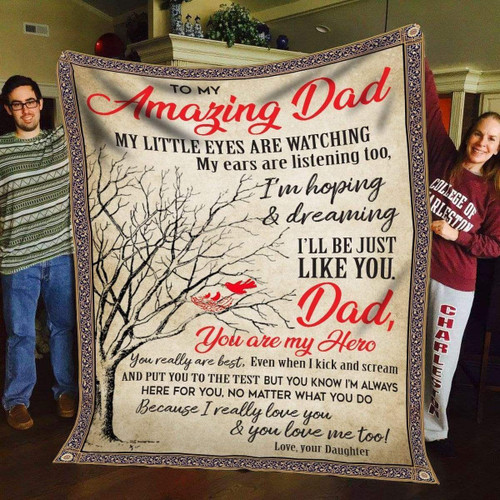 Be Just Like You Fleece Blanket Gift For Dad