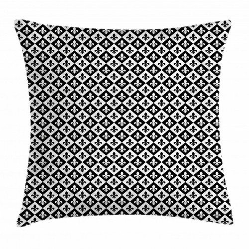 Checkerboard Logo Black And White Art Printed Cushion Cover
