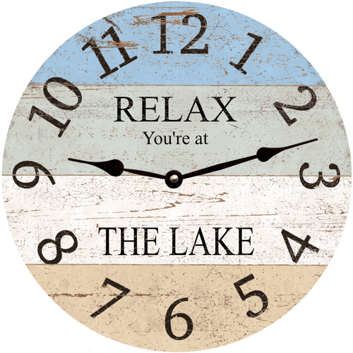 Relax You're At The Lake Decoration Gift Wall Clock