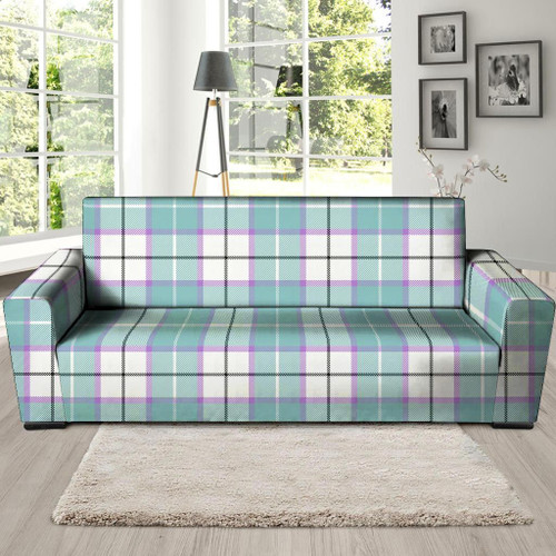 Blue Tartan Plaid Sofa Cover