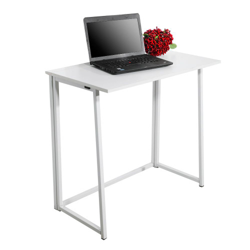 Portable Folding Table Simple Collapsible Computer Desk White Back To School