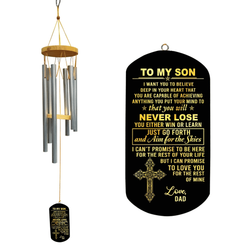 To My Son Never Forget That I Love You Wind Chimes
