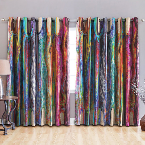Hippie Swirls Boho Printed Window Curtains Door Curtains Home Decor