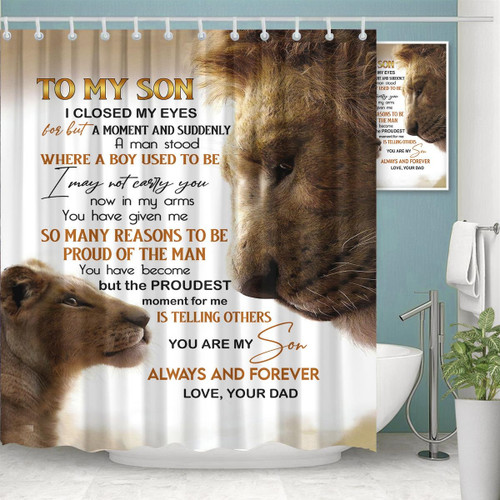 A Man Stood Where A Boy Used To Be Gift For Son Shower Curtain Home Decor