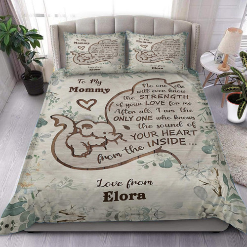 Daughter Custom Name Gift For Mom Elephant Mom No One Else Willelora Bedding Sets Home Decor