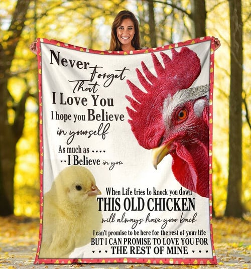Gift For Wife I Love You Chicken Farmer Farm Farming Design Sherpa Fleece Blanket