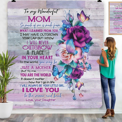 You Are The World Rose Daughter Gift For Mom Blanket Home Decor