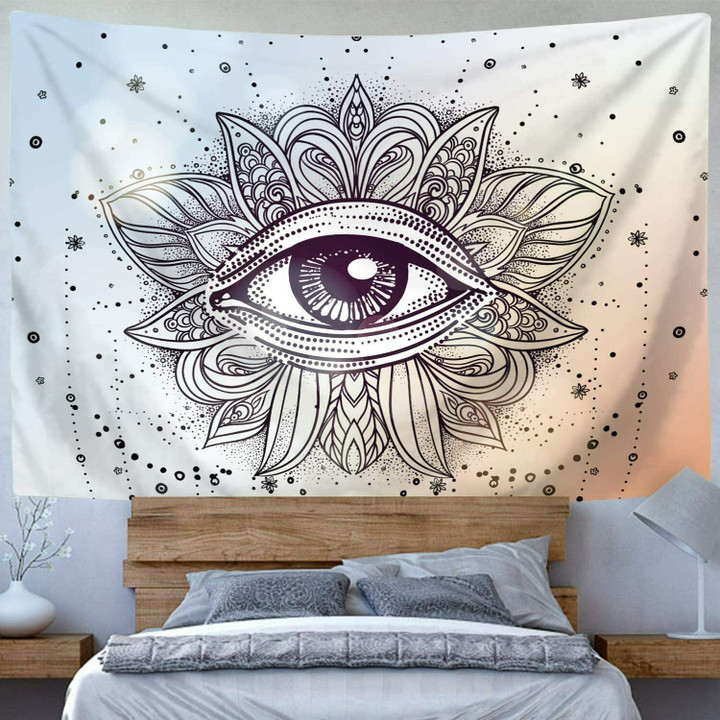 Psychedelic Wall Hanging Boho Mandala Eye Tapestry Hippie Sun Home Tapestry Decor