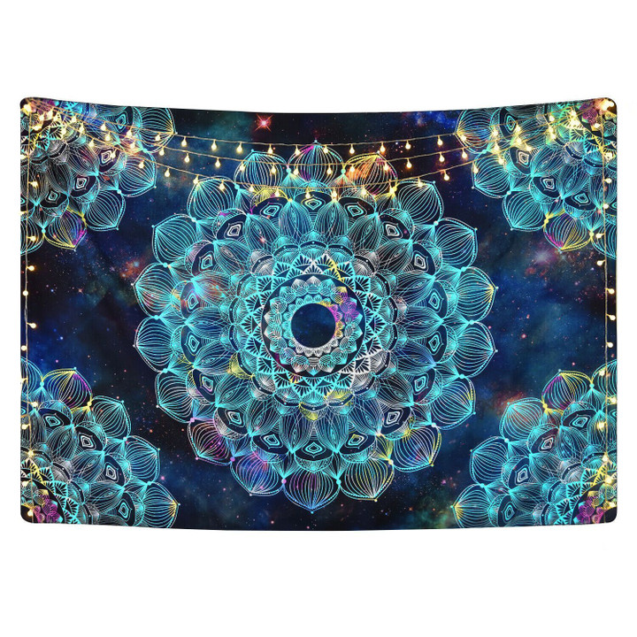 USA Psychedelic Mandala Tapestry Wall Hanging Art  Home Bedspread Decor