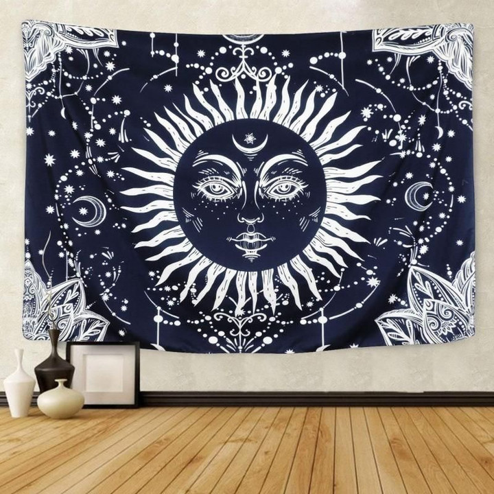 Blue Moon Tapestry Home Decor Wall Hanging Tapestries For Living Room Bedroom Dorm Tasteful Style