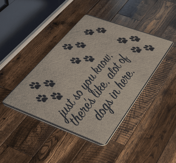 Paw Dogs In Here Door Mat Home Decor
