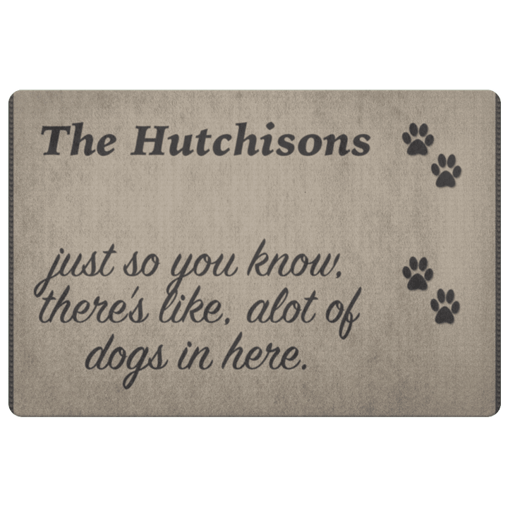 The Hutchisons Dog Paw  Door Mat Home Decor