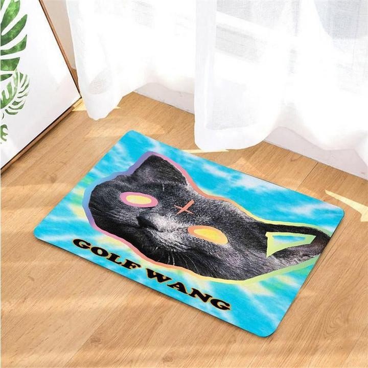 Non-Slip Printed Doormat Weird Cat Golf Wang Home Decor Gift