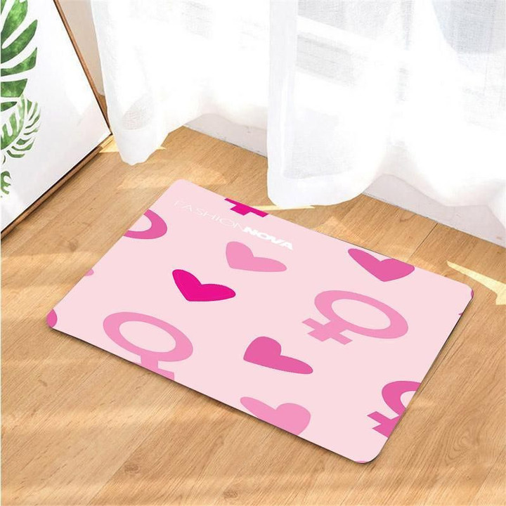 Fashion Nova Pattern Love Doormats Waterproof Easy Clean For Indoor & Outdoor