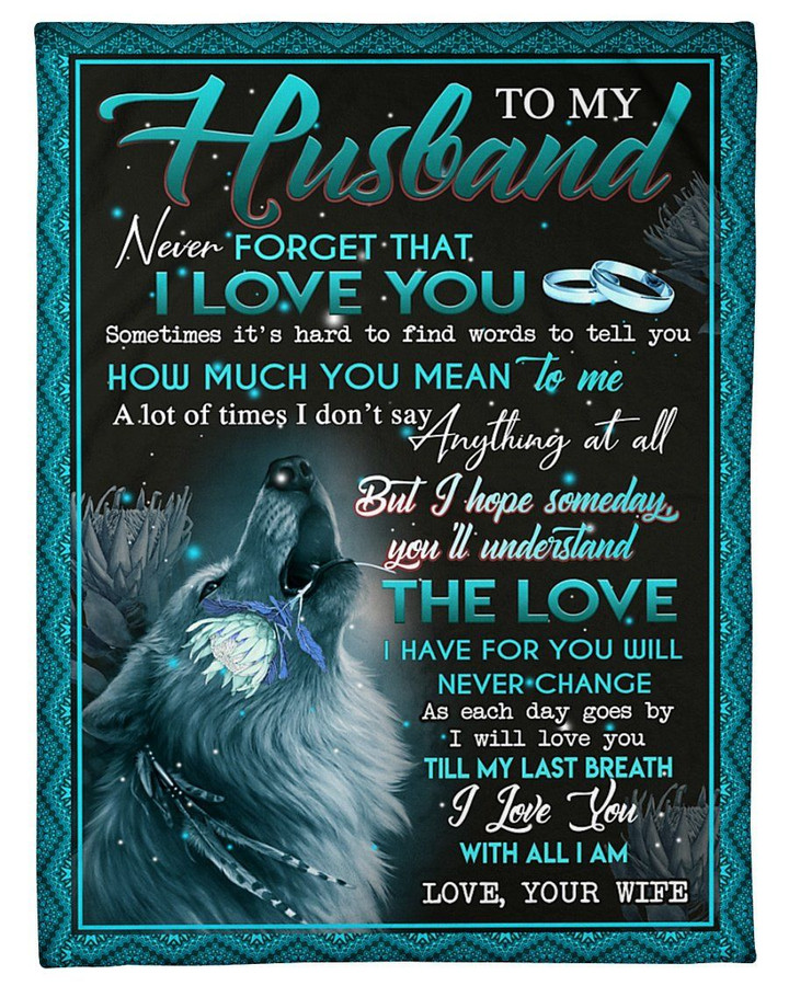 I Will Love You Till My Last Breath Lovely Message Gifts For Husband Fleece Blanket