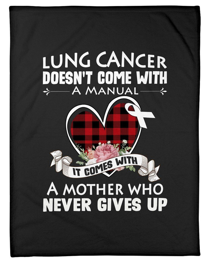 Lung Cancer Doesn't Come With White Ribbon Fleece Blanket