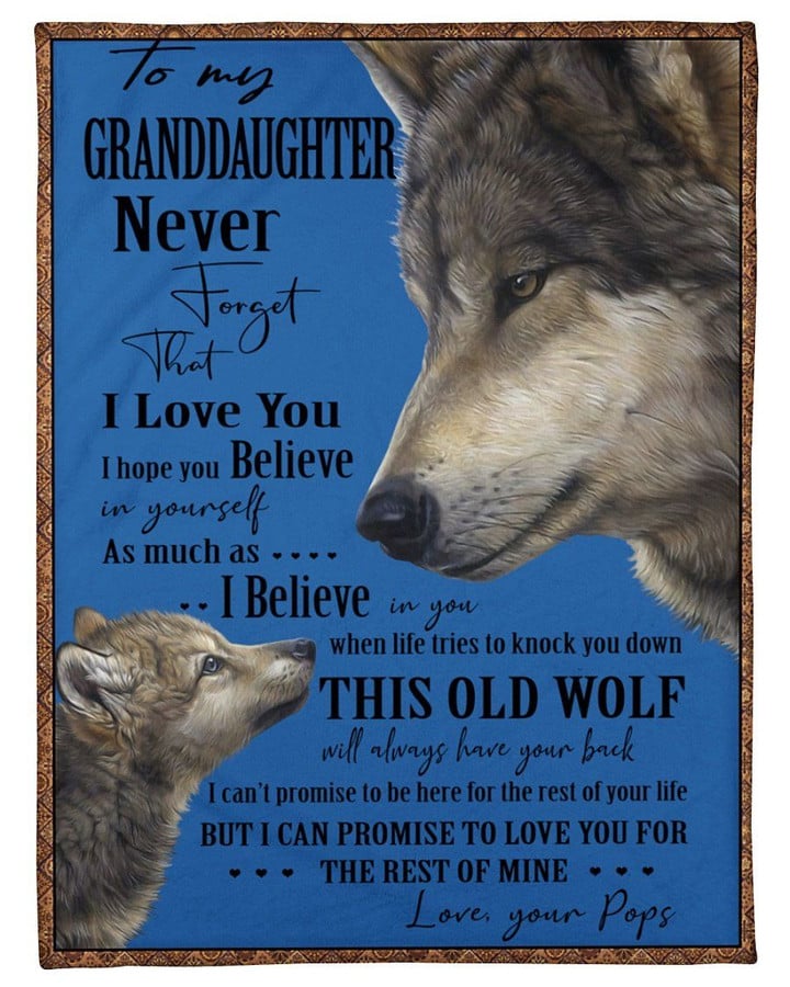 Never Forget That I Love You Lovely Message From Pops For Granddaughters Fleece Blanket