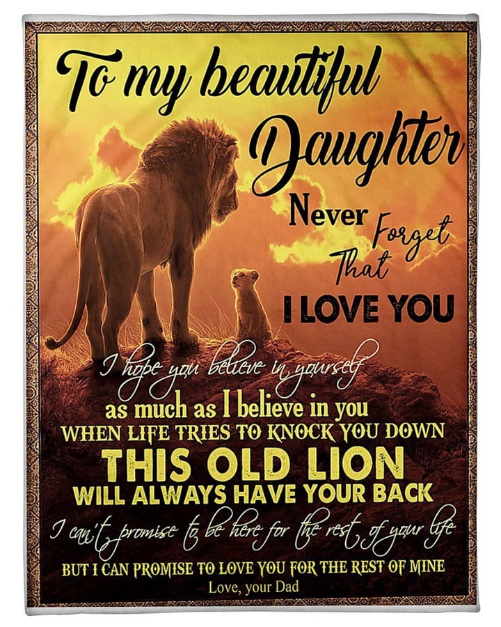 Never Forget That I Love You Great Gift From Dad To Daughter Fleece Blanket