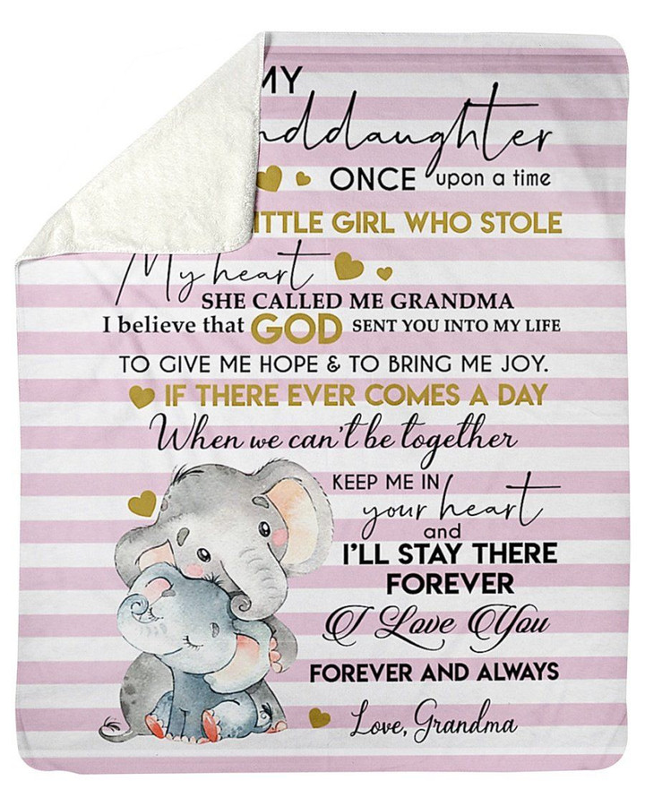 I'll Stay There Forever Lovely Message Gifts For Granddaugters Fleece Blanket