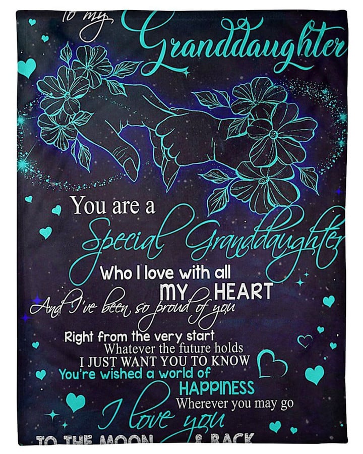 To My Granddaughter You Are Special Granddaughter I Love With All My Heart Fleece Blanket